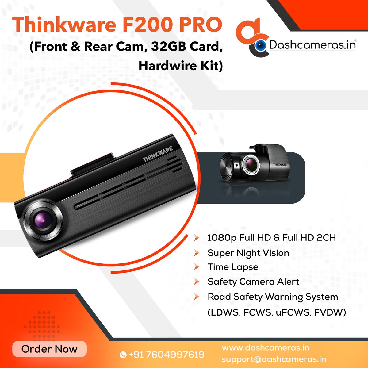 DashcamerasS's tweet photo. Thinkware F200 Pro - Front &amp; Rear Cam, 32GB Card, Hardwire Kit,

To know more about Product features,
Click here 👉 https://t.co/OcsLesYvMW
✅ Shop by brand &amp; Order Now
📞+91-7604997619

#dashcameras #dashcamera #dashcam #thinkware #70mai #frontandrear #ddpai #supernightvision https://t.co/xFfPCCmHk4