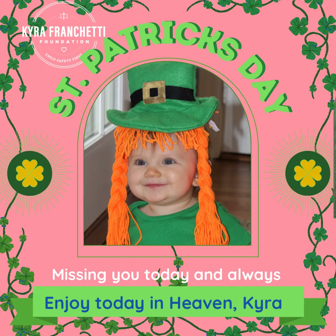 KyraFranchetti's tweet photo. Missing you every second of every day, Kyra. ☘️ We only had two St. Patrick’s Days together. U were murdered before u turned 3. 

I remember how much fun we had that day.

Happy St. Patrick’s Day n Heaven, my Sweet Baby Girl.

https://t.co/Uvn9RVu3H9

#uncoveringfamilyvi… https://t.co/Ni9hj9UY8D