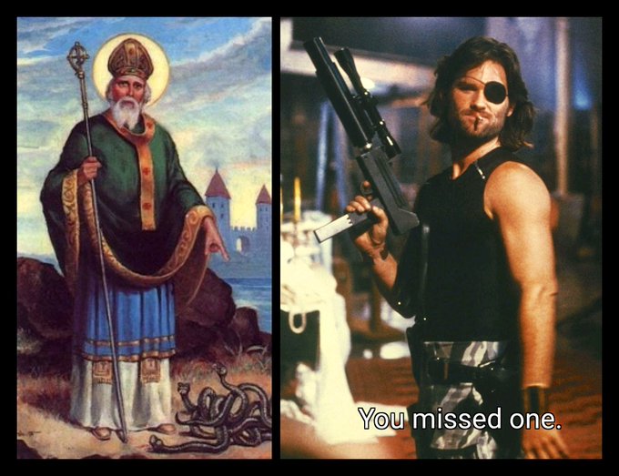 Happy Birthday to Kurt Russell, and Happy Saint Patrick\s Day to Snake Plissken! 