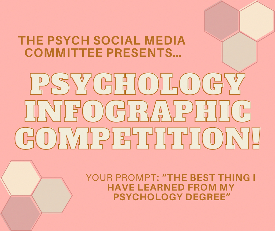 MUN_Psychology's tweet photo. Create an #infographic and tell us what is "The best thing I have learned from my psychology degree" You could win cool swag from @CPA_SCP and @MemorialUSci and be featured at the Annual Psychology Research Day. Don't Delay! Contest closes March 31st. See below for contest rules. https://t.co/EWw659KrDY