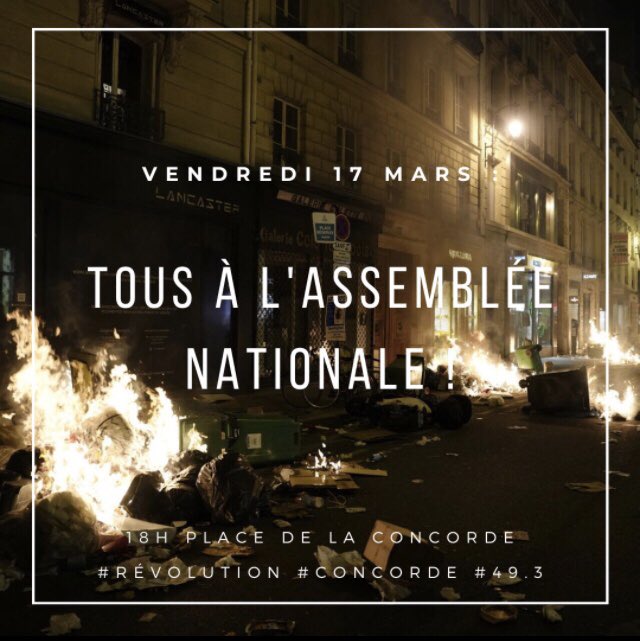 AlertesInfos's tweet photo. 🚨🇫🇷ALERTE INFO - Des appels à manifester sur la place de la #Concorde ce soir à 18h émergent. https://t.co/IENJduSTdA