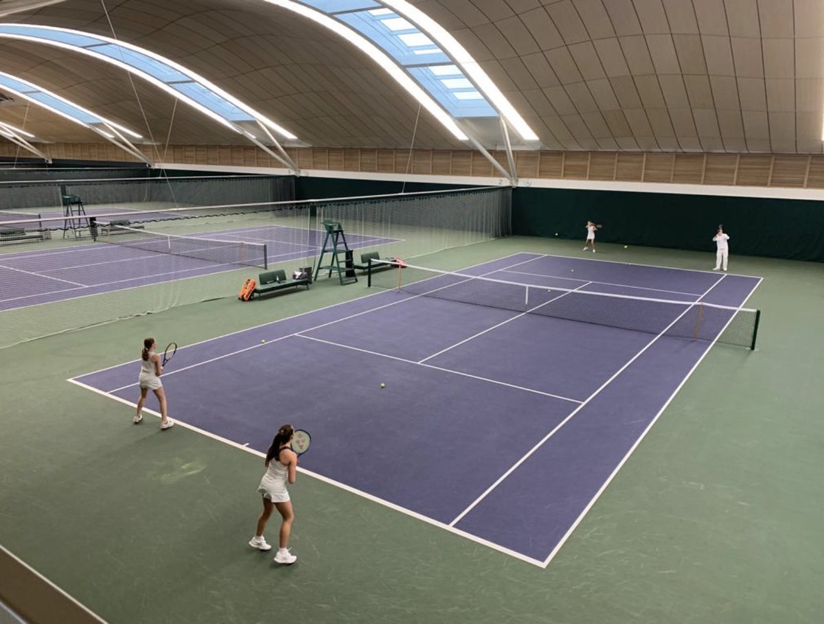 Yesterday: a truly brilliant and memorable day for some of our top Tennis players, a tour of Wimbledon and chance to train at their new indoor centre.