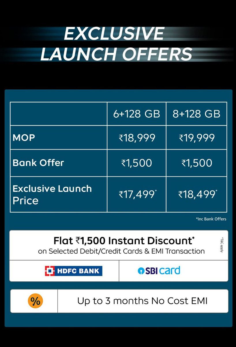 TechStudioShort's tweet photo. iQOO Z7 5G 

6GB + 128GB = 18,999 
8GB + 128GB = 19,999

Exclusive Launch Price 

6GB + 128GB = 17,499
8GB + 128GB = 18,499

#iQOO #iQOOZ7 #IQOOZ75G 
#TechStudioShort https://t.co/OA7sCGWKSl