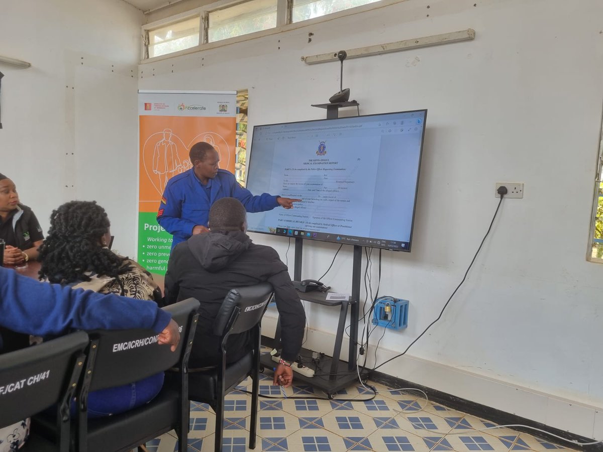 Gvrckenya's tweet photo. A Continuous Medical Education (CME) was held where we discussed documentation and access to justice for survivors. Participants included members of law enforcement, medical experts, and an Elgeyo Marakwet East prosecutor.
#We need to end GBV.
#Let's find solutions to end GBV https://t.co/GVWOW1CXfr