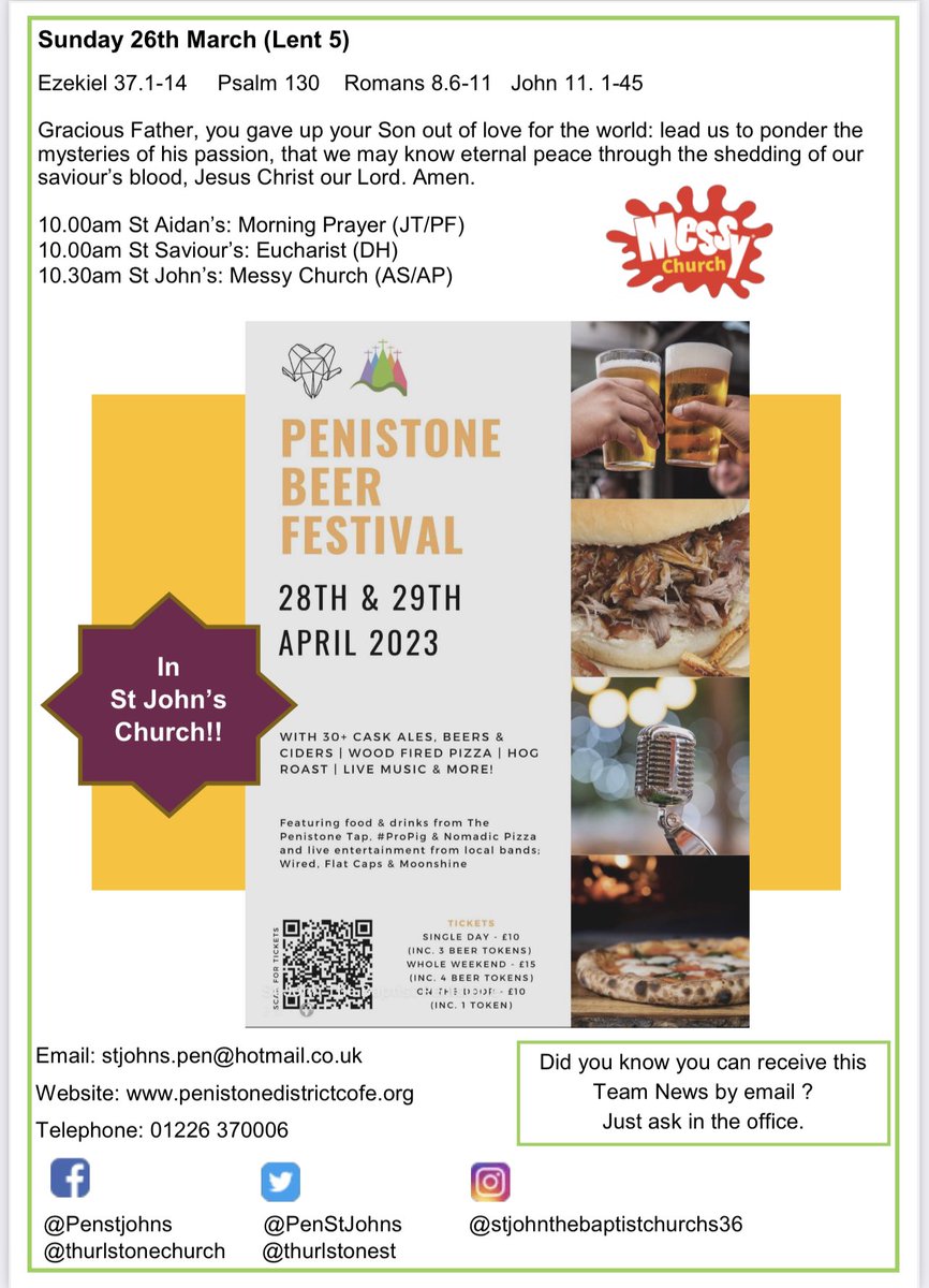 The Team News for the week ahead is here! Happy Friday 🙂 #penistone