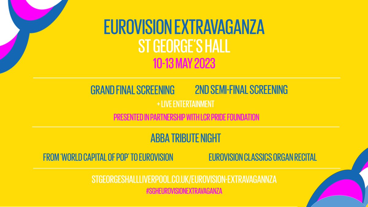 SGHLpool's tweet photo. #SGHEurovisionExtravaganza | We're embracing the @Eurovision fever which has swept the city, as we today announce our highly anticipated programme of celebrations for the world’s largest music television event: St George's Hall Eurovision Extravaganza 🎵 

https://t.co/Z6ySJPs3m1 https://t.co/tknR0zd0wa