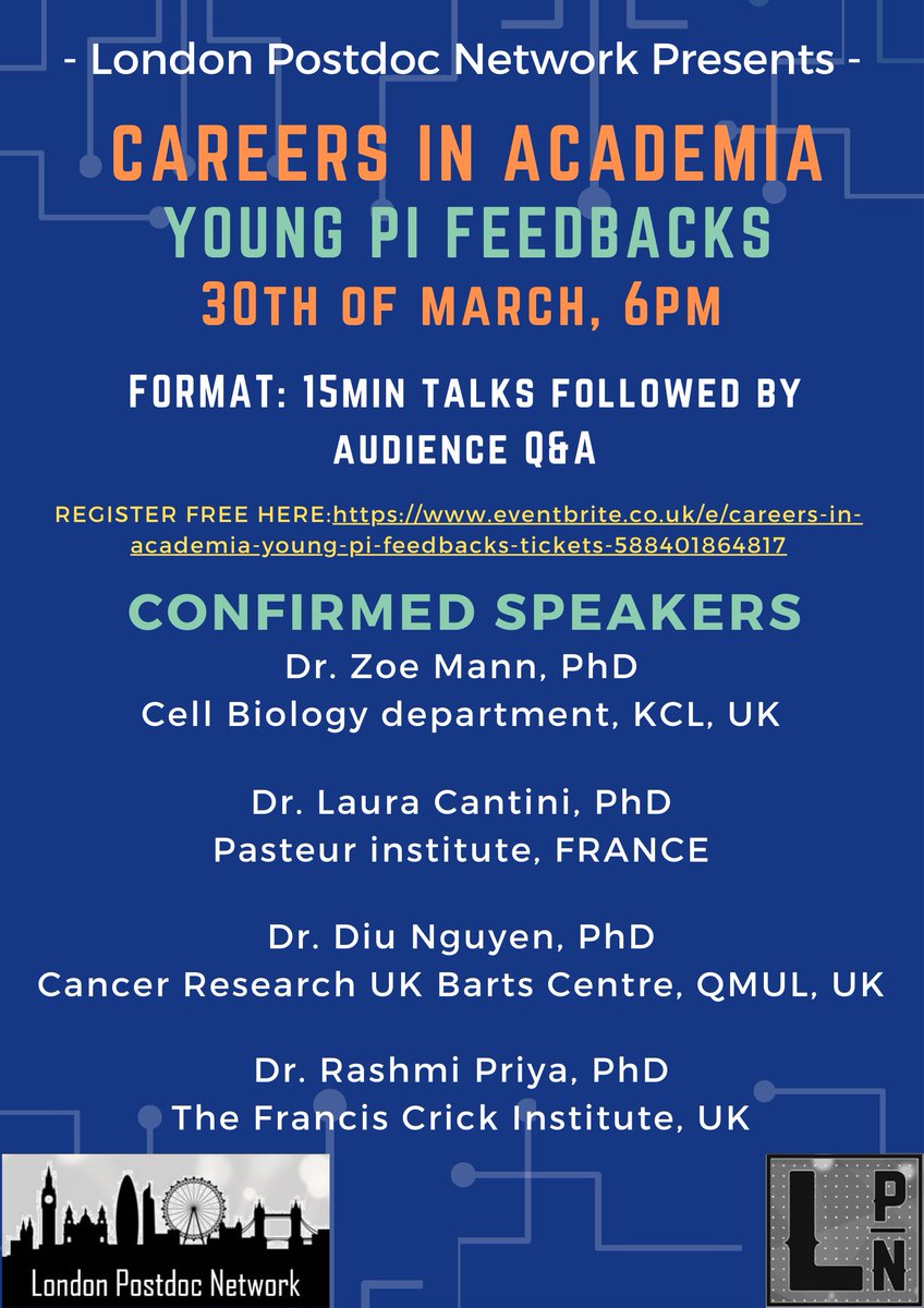 London Postdoc Network (@ldn_postdocnet) on Twitter photo As a kick-off event with the new team, we organise a seminar where young PIs will give invaluable tips and feedbacks on starting academic labs. <a href="/zfm31/">Zoe Mann</a> @LauCan88 <a href="/_Priya_R/">Rashmi Priya @rashmi-priya.bsky.social</a> <a href="/diunguyen_vn_uk/">Diu Nguyen_vn_uk</a>
Save the date: March 30th at 6pm! (online).
Register here: : lnkd.in/e7mYVRFB As a kick-off event with the new team, we organise a seminar where young PIs will give invaluable tips and feedbacks on starting academic labs. <a href="/zfm31/">Zoe Mann</a> @LauCan88 <a href="/_Priya_R/">Rashmi Priya @rashmi-priya.bsky.social</a> <a href="/diunguyen_vn_uk/">Diu Nguyen_vn_uk</a>
Save the date: March 30th at 6pm! (online).
Register here: : lnkd.in/e7mYVRFB