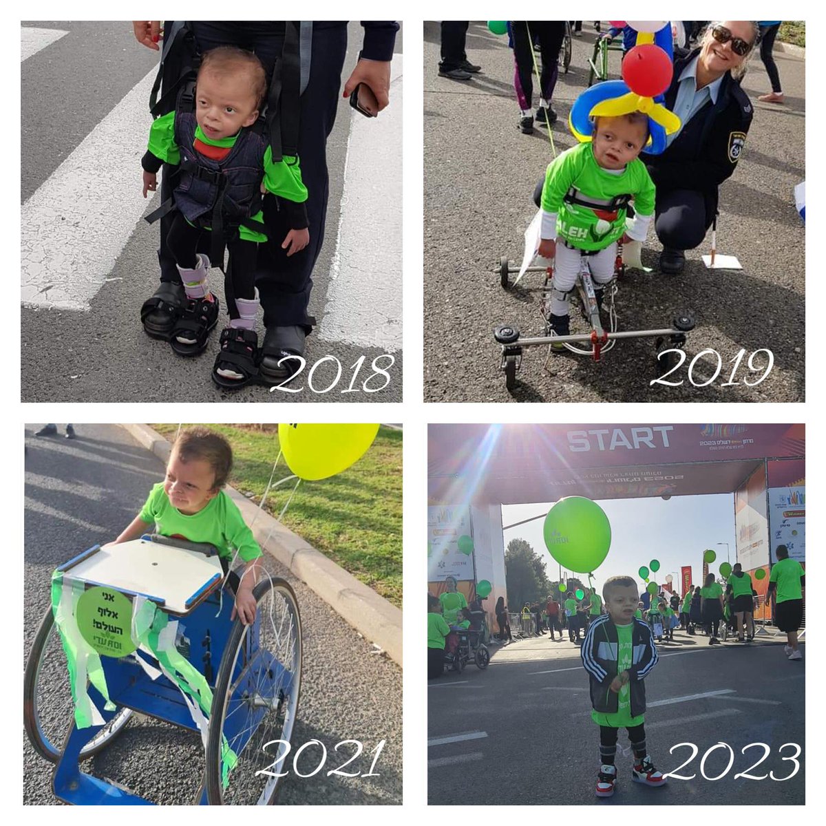 Rephael beim #Jerusalemmarathon 
Das ist der Zauber von #ADI nämlich, dass die Kinder geliebt und gefördert werden - und dann auf eigene Faust die nächsten Schritte selbstständig machen ♥️ #inclusion #Israel