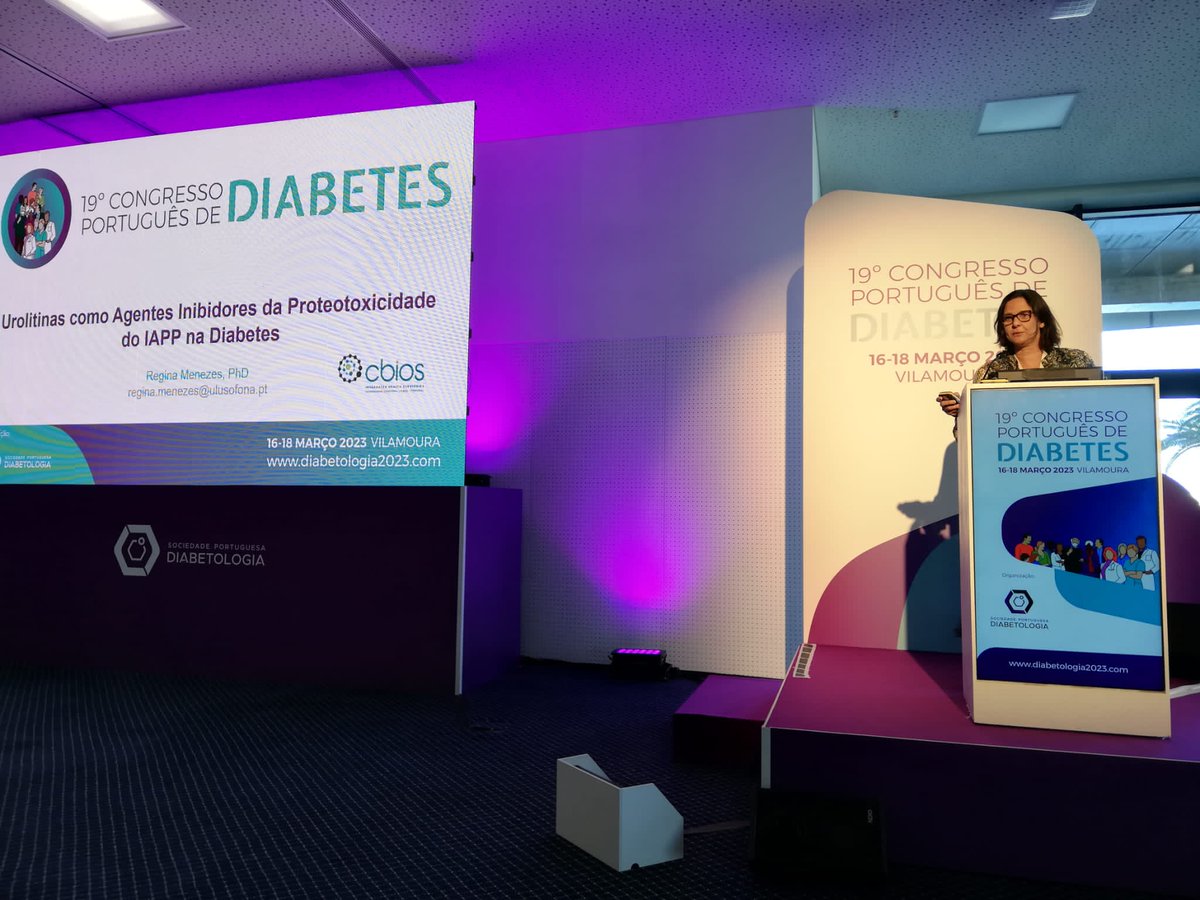 Regina Menezes Lab (@tbiologylab) on Twitter photo Happy to share our latest work at Portuguese Diabetes Congress! <a href="/MenezesE_Regina/">Regina Menezes</a> presented: Urolithins as inhibitor agents of IAPP proteotoxicity in diabetes! <a href="/CBIOS_/">CBIOS</a> <a href="/SPDiabetologia/">Sociedade Portuguesa de Diabetologia</a> Happy to share our latest work at Portuguese Diabetes Congress! <a href="/MenezesE_Regina/">Regina Menezes</a> presented: Urolithins as inhibitor agents of IAPP proteotoxicity in diabetes! <a href="/CBIOS_/">CBIOS</a> <a href="/SPDiabetologia/">Sociedade Portuguesa de Diabetologia</a>