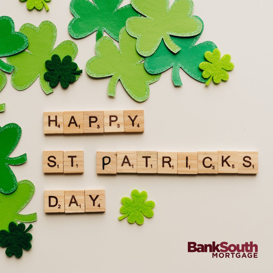 BankSouth_Mtg's tweet photo. Wishing you a pot o’ gold and all the joy your heart can hold! 🍀 Happy St. Patrick’s Day from your friends at BankSouth Mortgage.

#BSM #BankSouthMortgage #YourLocalLender #StPatricksDay #SaintPatricksDay https://t.co/XIIfyTNVII