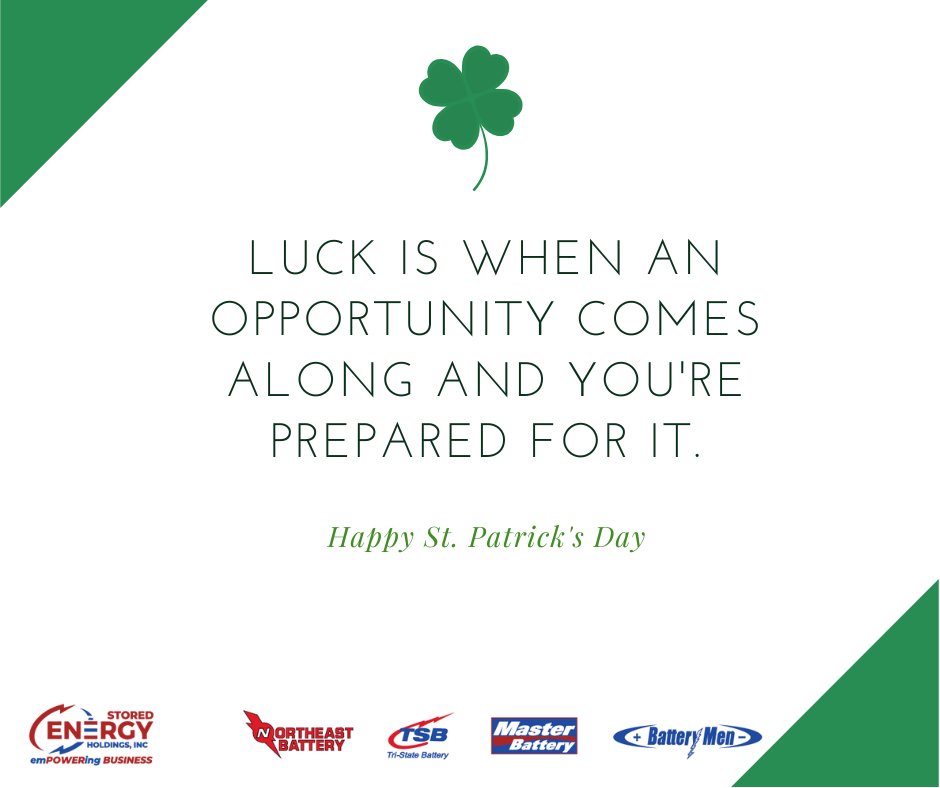 MenBattery's tweet photo. 🍀 Wishing you the luck o' the Irish today and always! https://t.co/AnkXOlRGd9