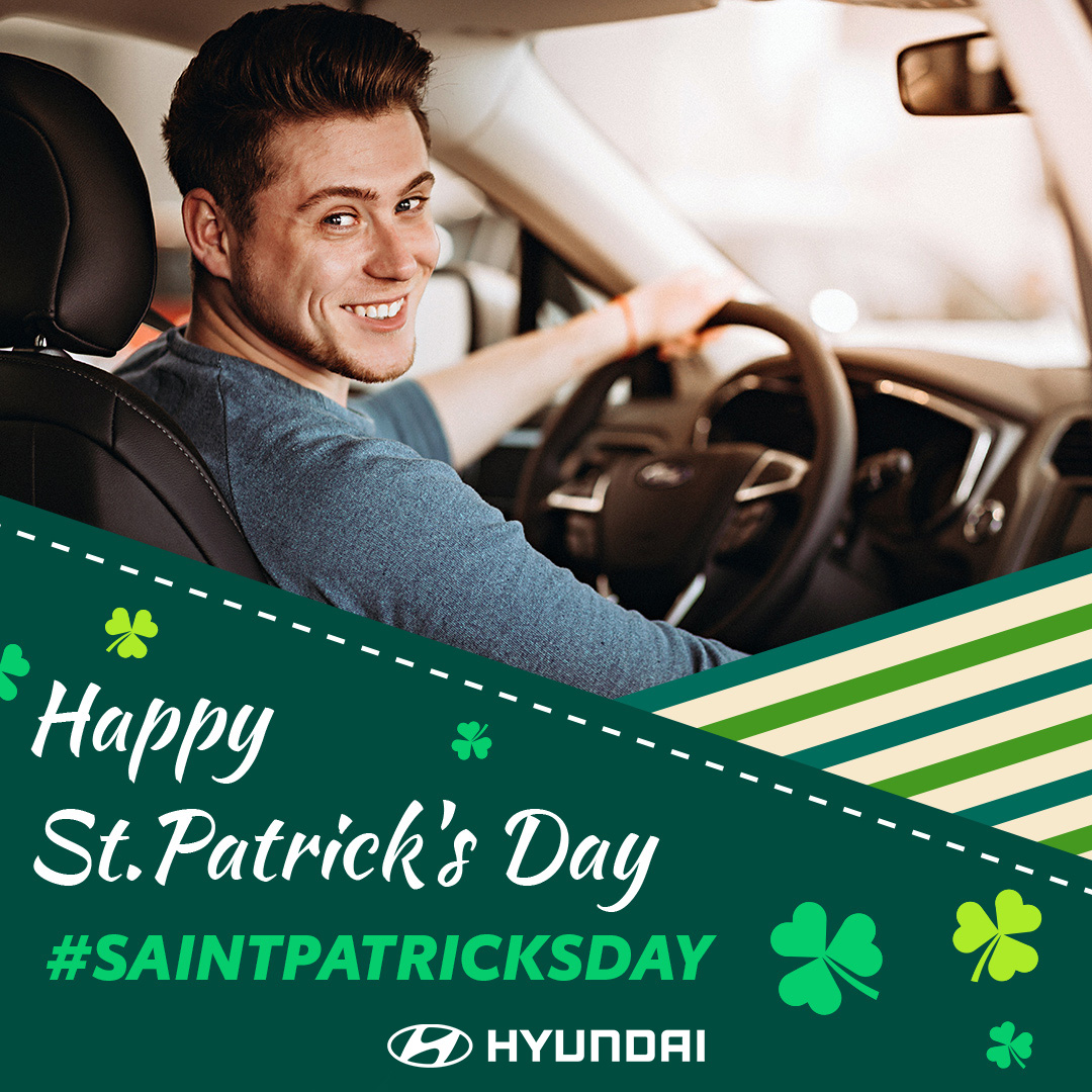 GettelHyundai's tweet photo. Feeling lucky? Visit Gettel #Hyundai of Sarasota for incredible savings and drive off in your dream #Hyundai today. #NewCar #CarBuying #SaintPatricksDay https://t.co/Q2xMkLzg4F https://t.co/qzrc4sfkzA