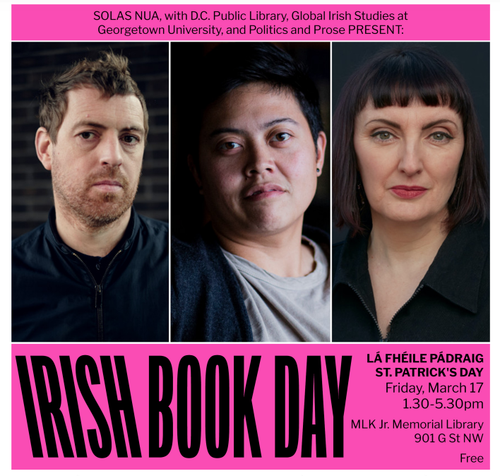 SkeinPress's tweet photo. Celebrate #IrishBookDay with @GUGlobalIrish &amp; @Solasnuacht on #StPatricksDay in Washington DC! There will be readings, conversation &amp; performances featuring the exceptional authors @janewithawhy, @sineadgleeson &amp; @adrian_duncan_.

📚 : https://t.co/DkTJ7Ftoou https://t.co/VkGoeNqpVI