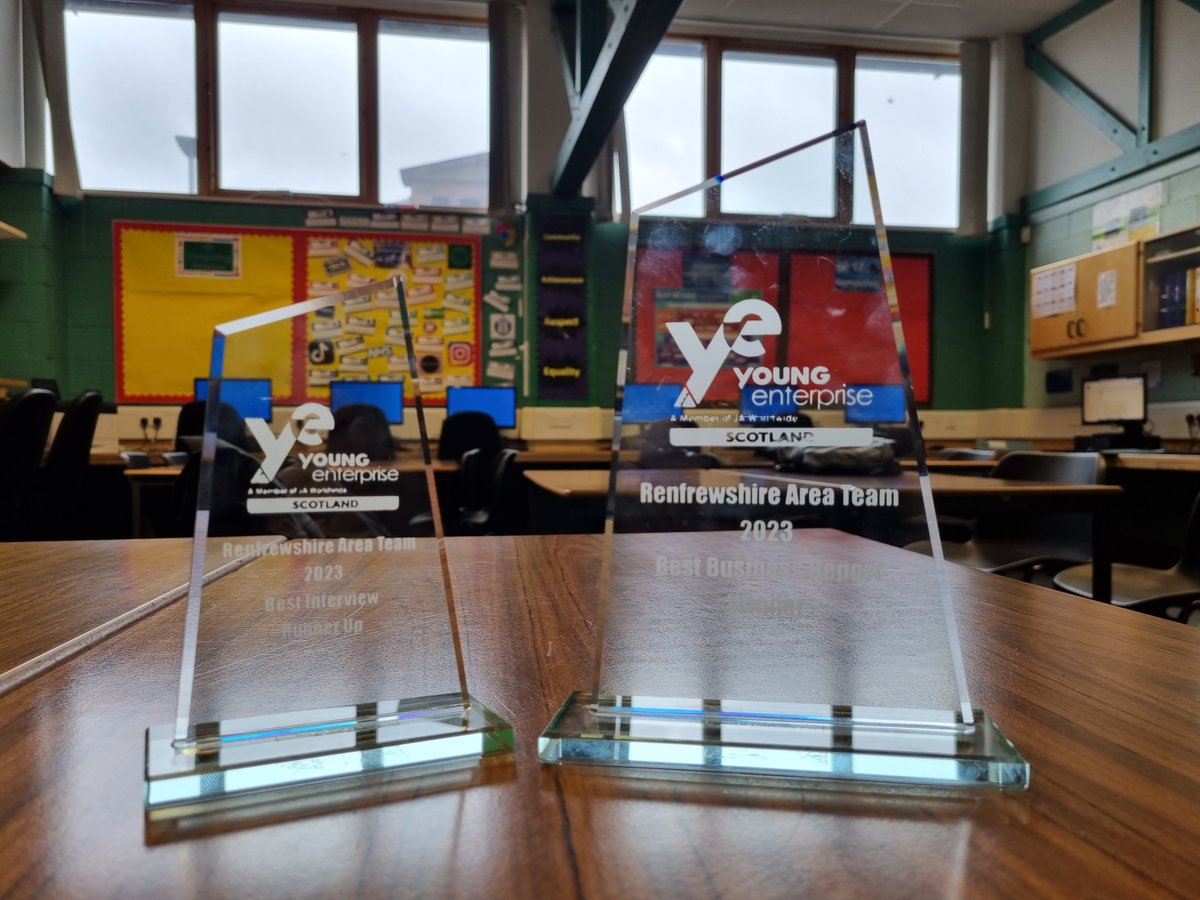 BambrewYE's tweet photo. We were delighted to win Best Business Report and be runner up in Best Interview in yesterdays @YE_Renfrewshire regional finals🥳🏆🏆! Also, congratulations to @TeedUp_Jhigh all the best at the Scottish Finals! Bring it home for Renfrewshire!!! 🌍👏 https://t.co/SK99Cspgpc