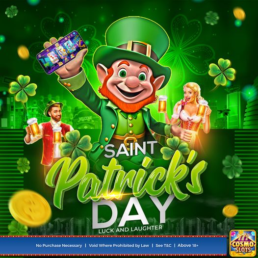 CosmoSlots's tweet image. Greetings on St. Patrick's Day Wish you a Pot O’ Gold, and all the joy your heart can hold!
🤑👉Download Now: ➡️ cosmoslotsvip.com/sign-up/ 🎰
#CosmoSlots #CosmoSlotsVIP #stpatricksday #stpatricksday2023 #stpatricksdayparty #slotgames