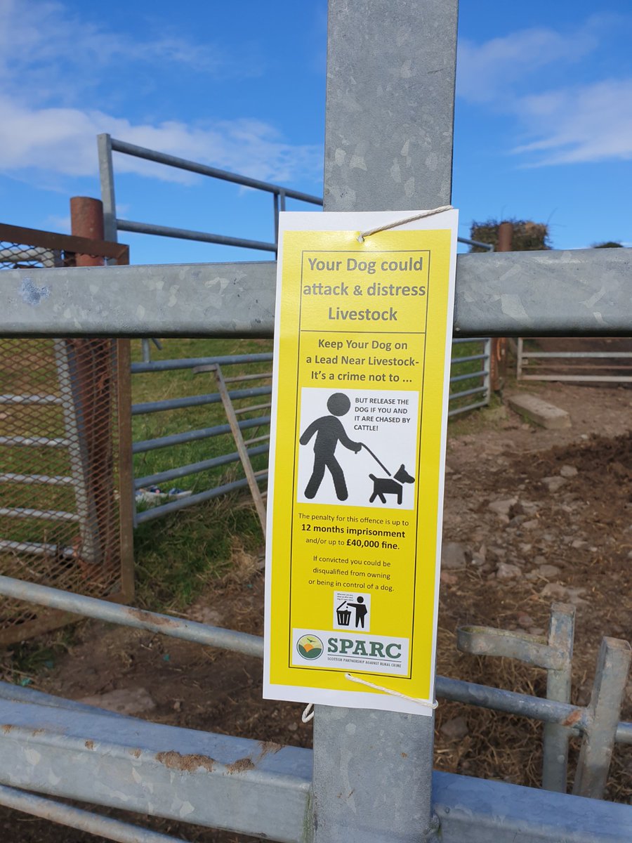 Officers have been helping local farmers display the livestock worrying posters around West Dunbartonshire, Argyll, and Bute.

Remember, 'livestock worrying and attacks' is the phrase used when a dog attacks or worries livestock in rural and farmland areas.