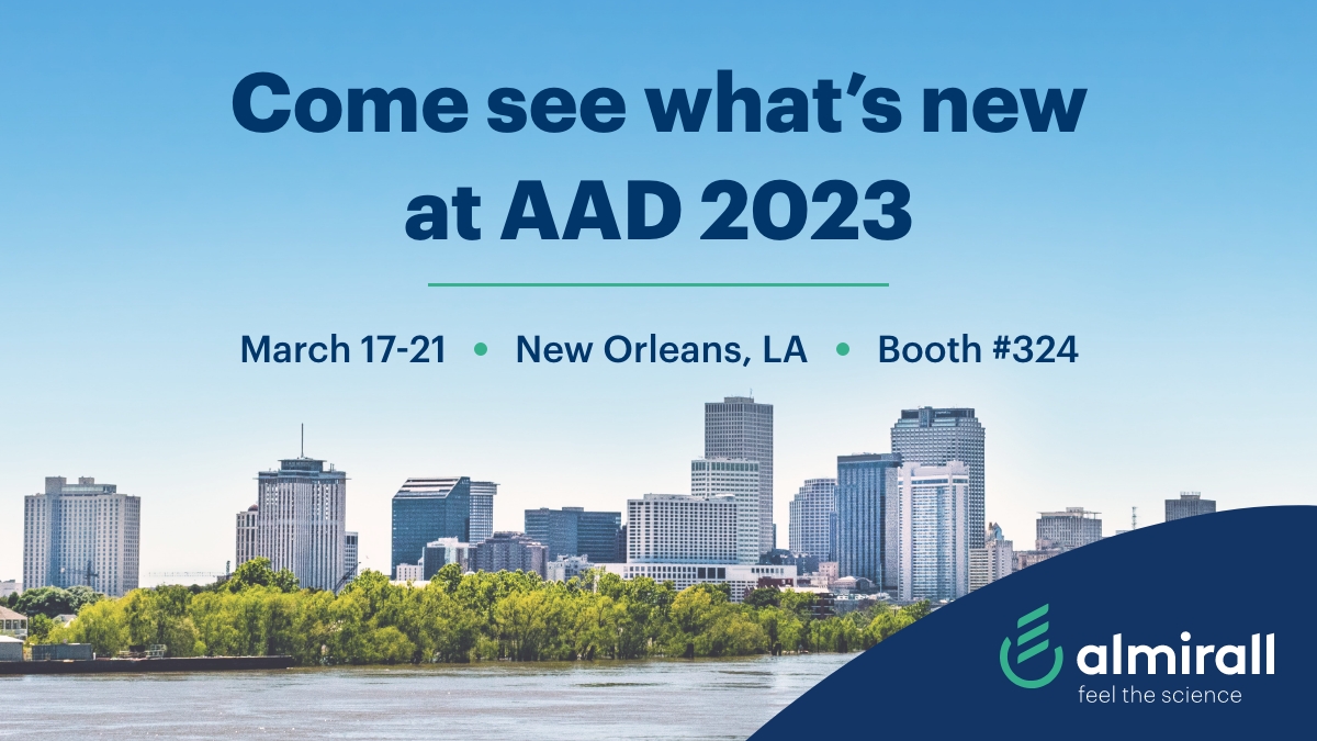 We can't wait to see you in New Orleans at the American Academy of Dermatology Annual Meeting where we'll be showcasing the latest #innovations from Almirall. #Dermatology #SkinHealth #AAD2023