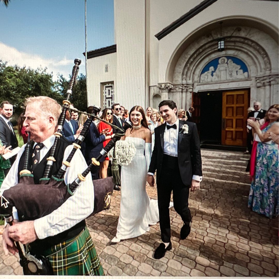 Happy St. Patrick's Day!
Marion and Cameron walking into their forever with style! 
#togetherforever #bagpipes # #fortlauderdaleweddingplanner #detailsbymb #weddings  #beautifuldetails #elegantevents #elegantdetails #timelessweddings #loveisinthedetails #tellingyourlovestory #itd