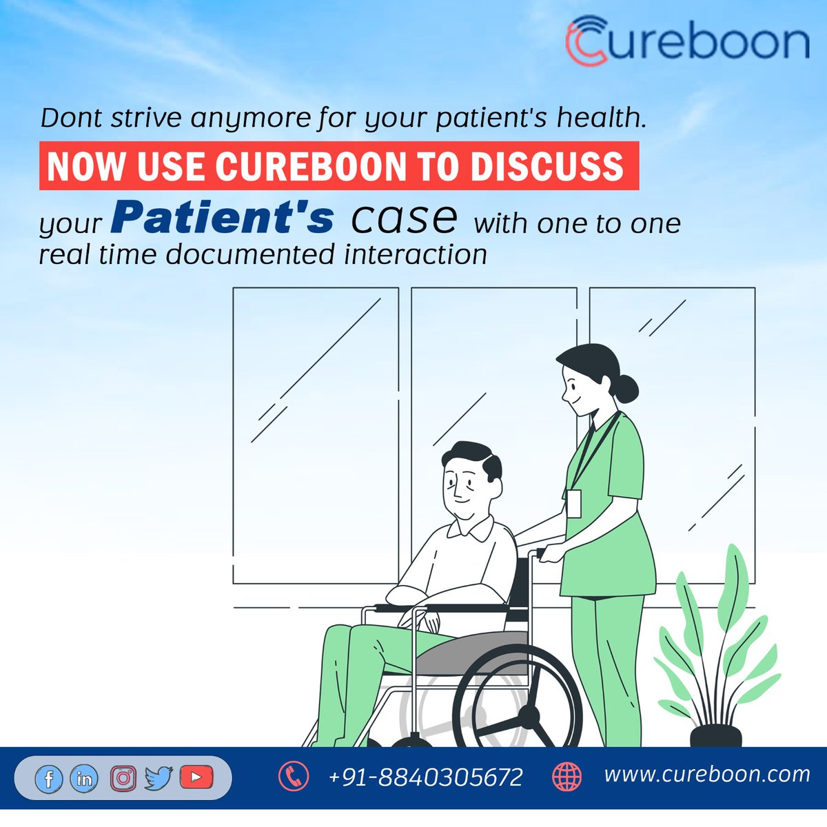 Cureboon1's tweet photo. Discover the power of Cureboon to reduce your workload when dealing with patient cases bring. An end to endless follow-ups and strive for better patient care with our secure and real-time platform.
.
.
.
https://t.co/clt00u5nLT
8840305672
#careforeveryone #qualitycare #cureboon https://t.co/xSXkExptWk