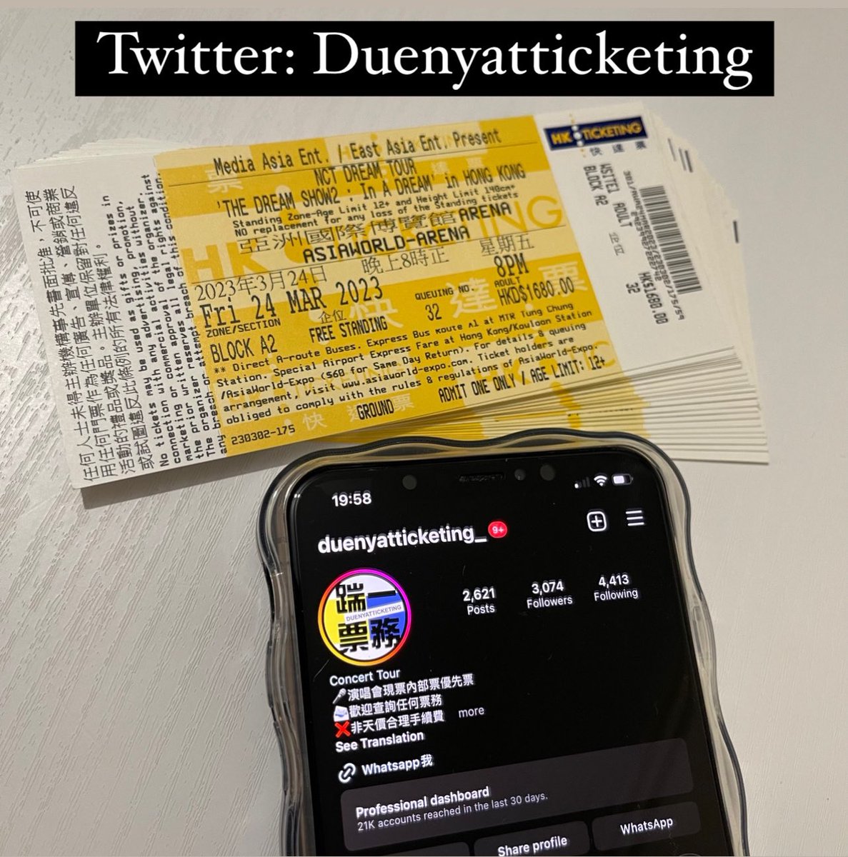 duenyatticket's tweet photo. #NCTDREAM concert in🇭🇰
Date: 24-25/3
Ticket Price: 1680/1380/980
tickets on sale
티켓 판매 중
チケット販売中
#엔플라잉 #concerts #tickets #이승협 #duenyatticket #hk #香港 #NCTDREAM #NCT127 #nctdreaminhk #엔시티드림 #nct127hk #nctdream香港 #演唱會飛 #夢秀 https://t.co/AkwanM9tuU