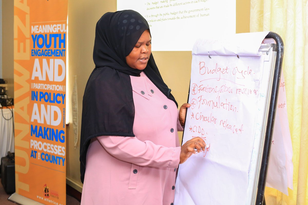 elfafrica1's tweet photo. Day 3 of the Tunaweza ToT Workshop is all about gaining a deeper understanding of the county budget-making process. How can we ensure county resources are used efficiently and effectively for the benefit of all?
#VijanaTunaweza #GoAfrica #Beyond10 https://t.co/lOLxoIZQKx