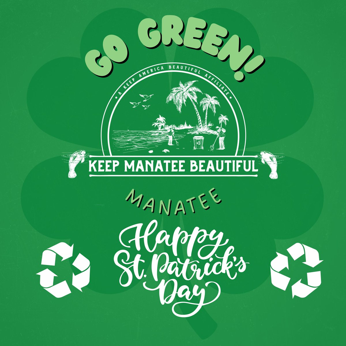 'Join us in going green this St. Patrick's Day by recycling and composting! Let's keep our planet healthy and happy 🌿🌎 #StPatricksDay #EcoFriendlyCelebration #Recycling'