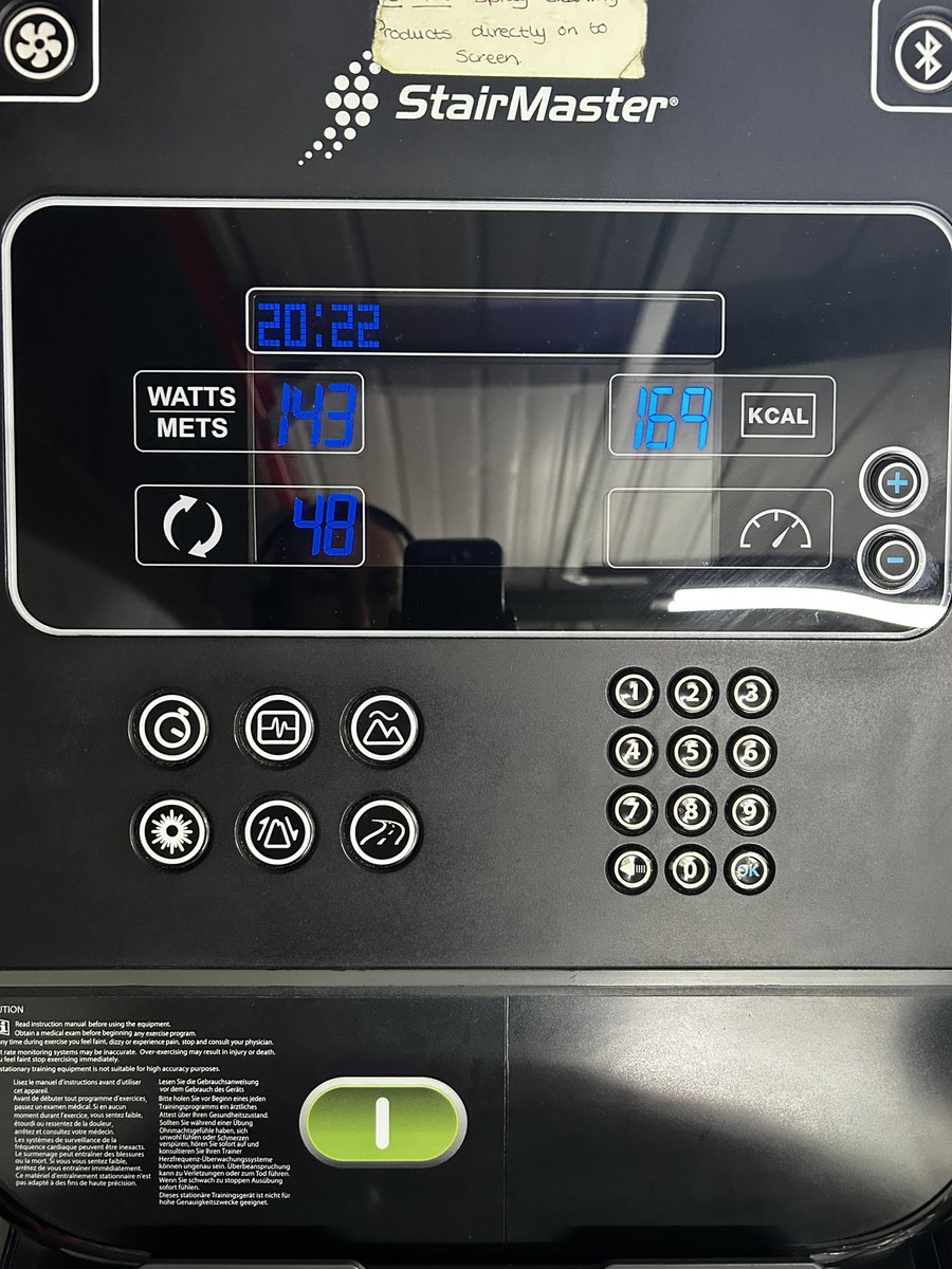 Nothing more humbling than the stair master to remind you how unfit you are😂.. but setting myself small goals each session &amp; now I’ve finally completed 20minutes without stopping 💪🏼 #goalsetting #wellbeing #fitness #OT
