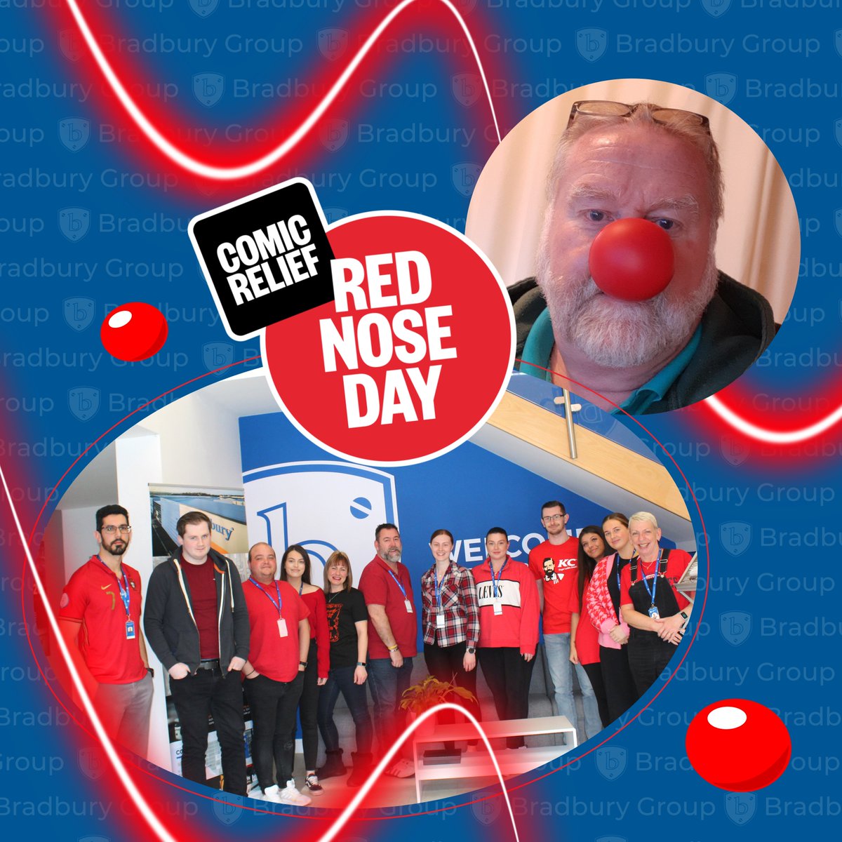 🔴 Happy Red Nose Day! 🔴

Bradbury Group employees came to work "red-y" this morning, donning their best ruby garments to raise money for Comic Relief. Even our field-based team members are getting in the spirit!

#BradburyGroup #RedNoseDay #FridayFun