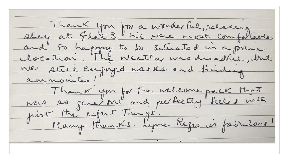 Lovely review seen today on our rounds ❤️ #lymeregis