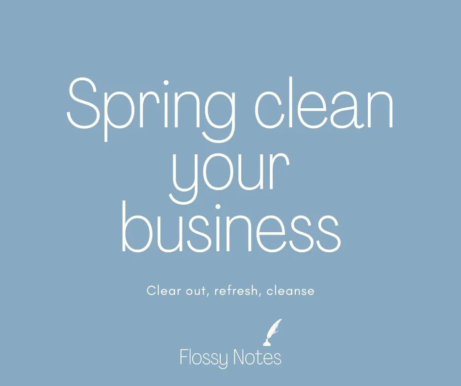 Flossy_Notes's tweet photo. Minds, inboxes &amp; offices can become cluttered without intention - Time to clean up your business!

Clear the inbox, delete what's unnecessary, organise, tick off those tasks that have been on the to-do list for months and make space.

#FlossyNotes #GBSpringClean #SmallBusiness https://t.co/XMgdfUhIK3