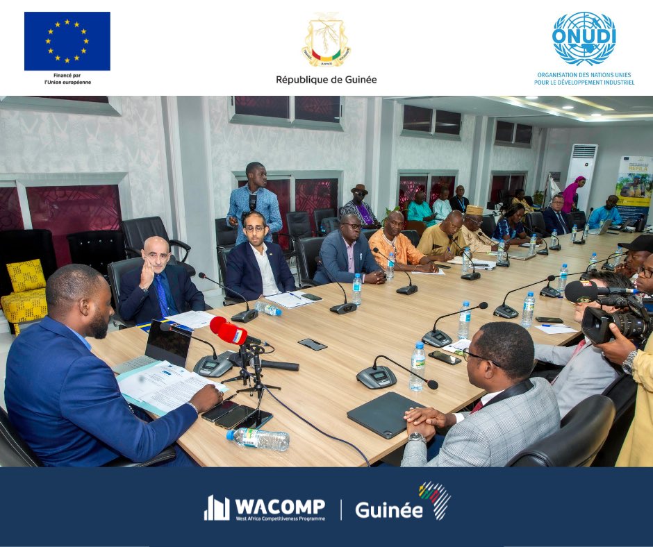 WACOMP_Guinea's tweet photo. #wacomp 17/03/2023 
Ouverture de la 4eme session du Comité de Pilotage du #refila, présidée par M.Mohamed Bakayoko, Secrétaire Général du @McipmeGuinee
Objectifs : 
➡️ passer en revue les résultats obtenus durant la période allant de mars 2022-février 2023
💶@UEenguinee ⚙️@UNIDO https://t.co/8qaskN18jb