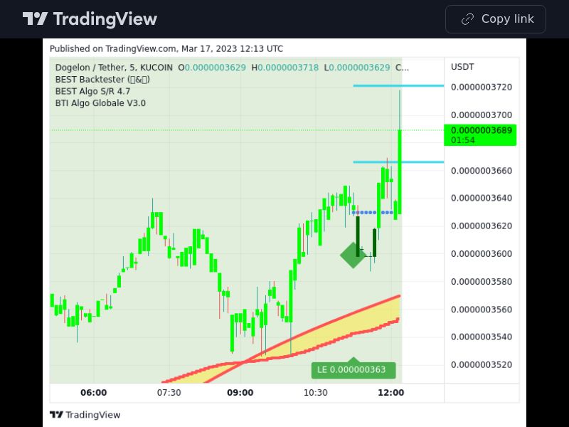 TradingView trade ELON 5 minutes