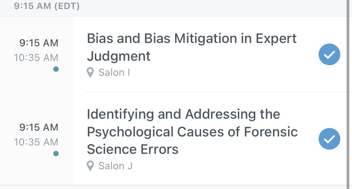 LegalPsychJC's tweet image. Two great morning talks 
Both on bias and error 
Which will I attend?!? 
#Haikru #APLS2023 @ADPerillo @jenperillo @JeffKukucka @tessmsneal @adelequigley16