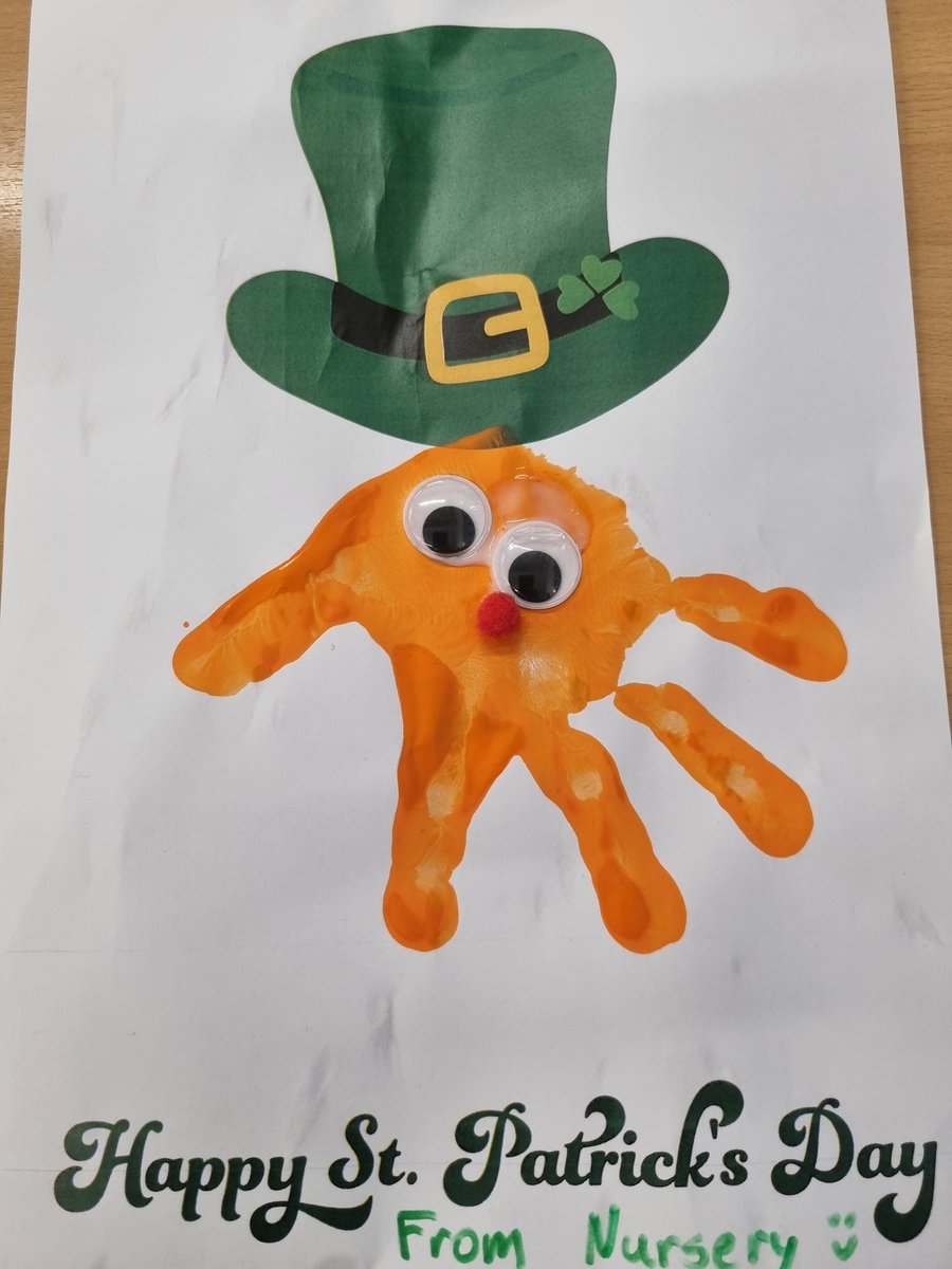 Thank you nursery for making an Irish teacher smile today.