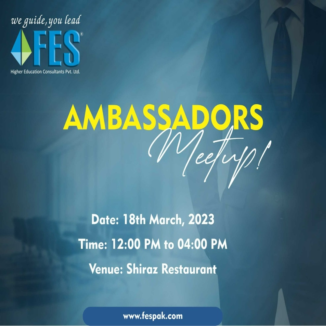 FESConsultants's tweet photo. FES Ambassadors Meetup 2023 – Happening Tomorrow in #Peshawar!
We Guide You Lead
https://t.co/CSlKhqVNS6
.
.
.
.
.
#FES #fesconsultants #studyabroad #learning #students #meetup #meeting #ambassadors #youth #ambassadorsmeetup #future #career #opportunities #sociallife #volunteers https://t.co/0HyNYAvbQD