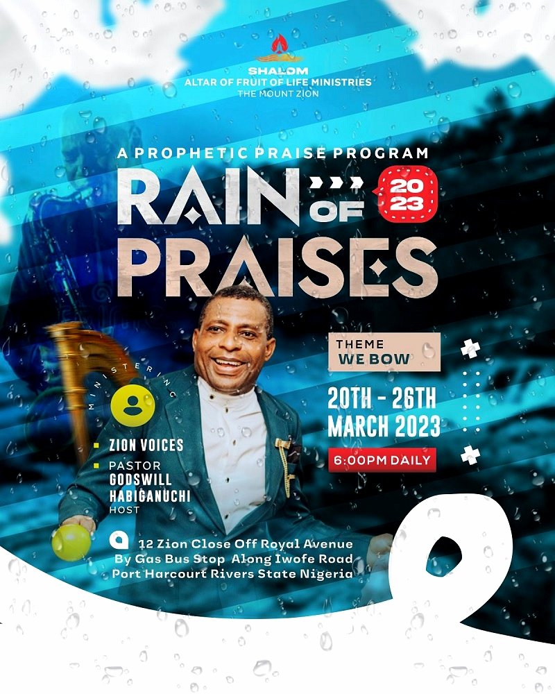 Pst_IGHOfficial's tweet photo. Praise Him with Cymbals 
Praise Him with Instruments ...
And let everything that has breath praise the Lord.

Only God alone deserves our praise, Join us this month for 
 *RAIN OF PRAISE 2023* ...

A prophetic marathon 7 days praise program kicking off from on Monday by 6:00pm https://t.co/lWi6IcGcDZ