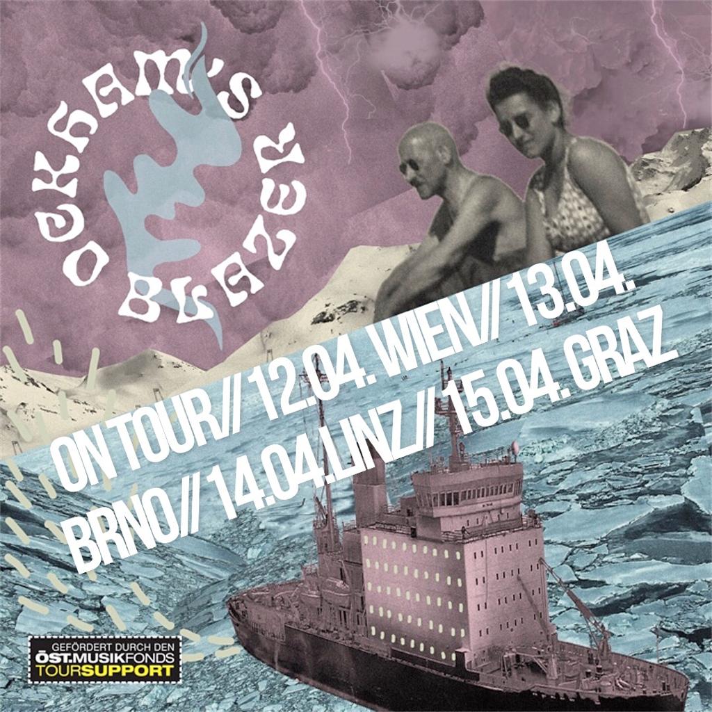 Guido Spannocchi (@audioguido) on Twitter photo Ockham's Blazer are hitting the road in less than month for a short stint of shows. Hope to see you there! <a href="/PlanetPremRock/">PremRock</a> <a href="/freshkils/">Fresh Kils</a> <a href="/JulySkone/">July Skone</a> <a href="/MatekaChristoph/">Christoph Mateka</a> Ockham's Blazer are hitting the road in less than month for a short stint of shows. Hope to see you there! <a href="/PlanetPremRock/">PremRock</a> <a href="/freshkils/">Fresh Kils</a> <a href="/JulySkone/">July Skone</a> <a href="/MatekaChristoph/">Christoph Mateka</a>