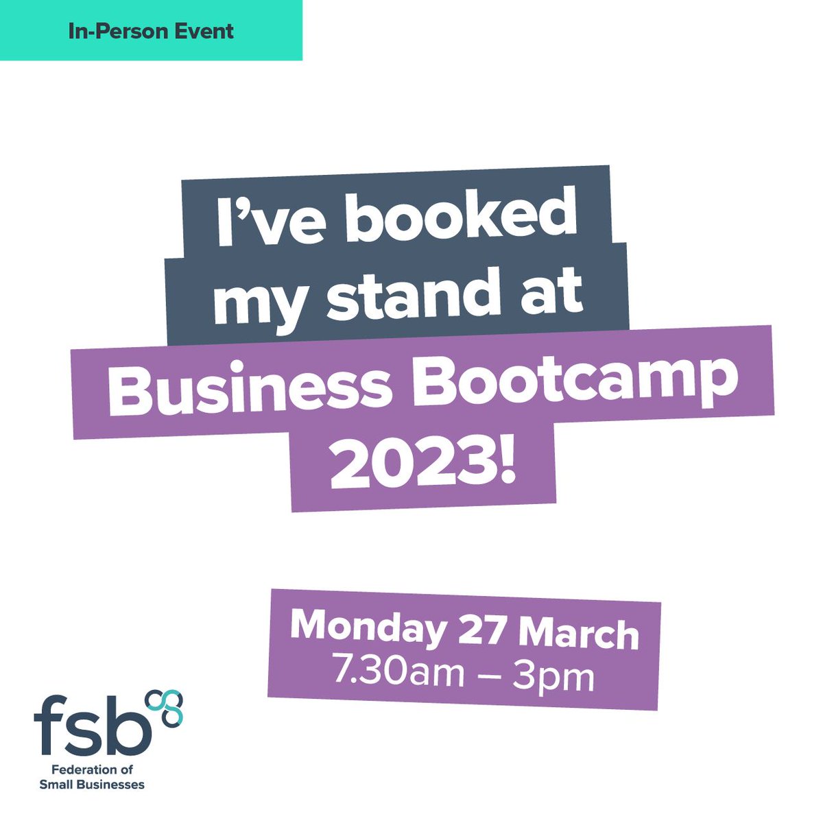 Exhibit with us at Business Bootcamp 2023! Come along and put your business in front of #smallbiz owners from across the Midlands at our Business Bootcamp 2023 on Monday 27 March at @CoombeAbbey Stands are selling fast so don't miss out! Book here: fsb.org.uk/event-calendar…