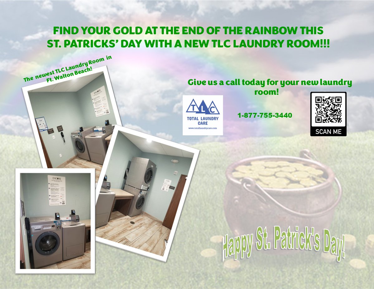 Happy St. Patrick's Day!!

#totallaundrycare #encorepro #stpatricksday2023 #multifamilylaundry #laundry #propertymanagement