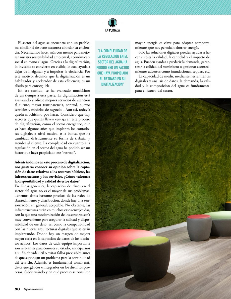 iAgua's tweet image. 👩 Olga García, VP Industrial Automation Iberia de @SchneiderES, nos cuenta en la entrevista de portada de #iAguaMagazine43, cómo la compañía se alinea con las tendencias de la industria: #eficiencia, #sostenibilidad y #digitalización.
iagua.es/noticias/schne…