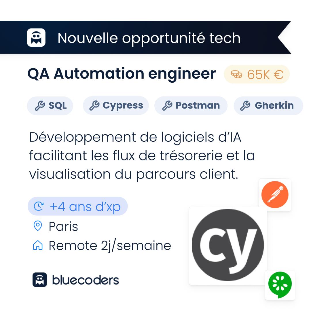[NEW JOB TECH] 🔊 Avis à tous les QA Engineer! Nouvelle opportunité de QA Automation Engineer à pourvoir en CDI chez un client final. Découvrez l'offre ici 👉 bit.ly/login-jobboard

#jobs #cdi #paris #remote #qa #automation #testeur