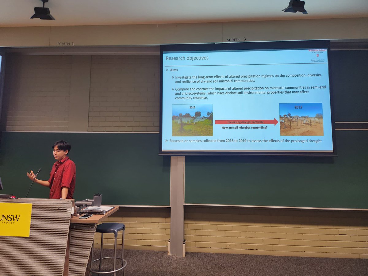 Today our BEES seminar <a href="/unswbees/">UNSW Biological, Earth and Environmental Sciences</a> had the pleasure of receiving Prof. Uffe Nielsen and <a href="/prem_maisnam/">Pc Maisnam</a> from <a href="/westernsydneyu/">Western Sydney University</a> who shared great info about altered rainfall regimes and their effects on ecosystem! 
Thanks again Uffe and Prem for coming to visit us!