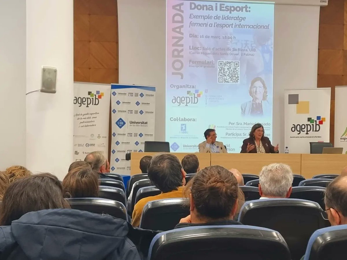 🏃🏼‍♀️💜 Ahir vàrem celebrar la Jornada de Dona i Esport a la <a href="/UIBuniversitat/">Universitat de les Illes Balears - UIB</a>. Varen participar na Marisol Casado i en José Hidalgo, moderant na Núria Perea.

🤗 Moltes gràcies a tots/es per la vostra assistència tant presencial com per streaming!