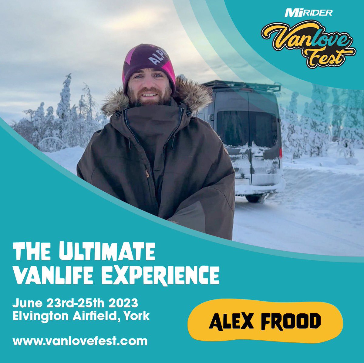 RT @VanloveFest: 🚐❄️We are delighted to welcome back our adventurer friend @alexfrood to VanLove Fest 2023. 🤩Alex wil be talking to you all about his recent escapades in the Arctic circle (including his testing of the mighty @mirideruk) #arctic #m…