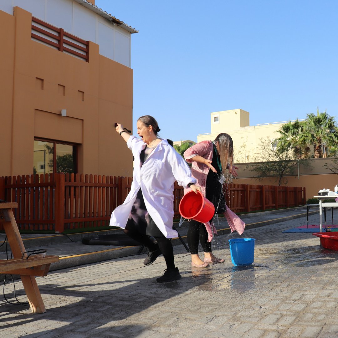 RISabudhabiGC's tweet photo. EY Science Week went out with a bang💥and we loved seeing our students dress up as their favourite scientists! 🤩 Vice-Principal Carol wowed us today with a wacky science show that left us all in awe.🤯 Did you have a favourite experiment?👀 

#BeyondRaha  #RahaEY #RahaScience https://t.co/OruhP3To4S