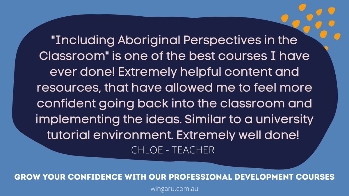 Build your knowledge at your pace with our online #ProfessionalDevelopment courses. Our courses are designed and delivered by #Aboriginal educators and meet the Australian Professional Standards for Teachers.

Visit wingaru.com.au/wingaru-teach.… to learn more about our courses.