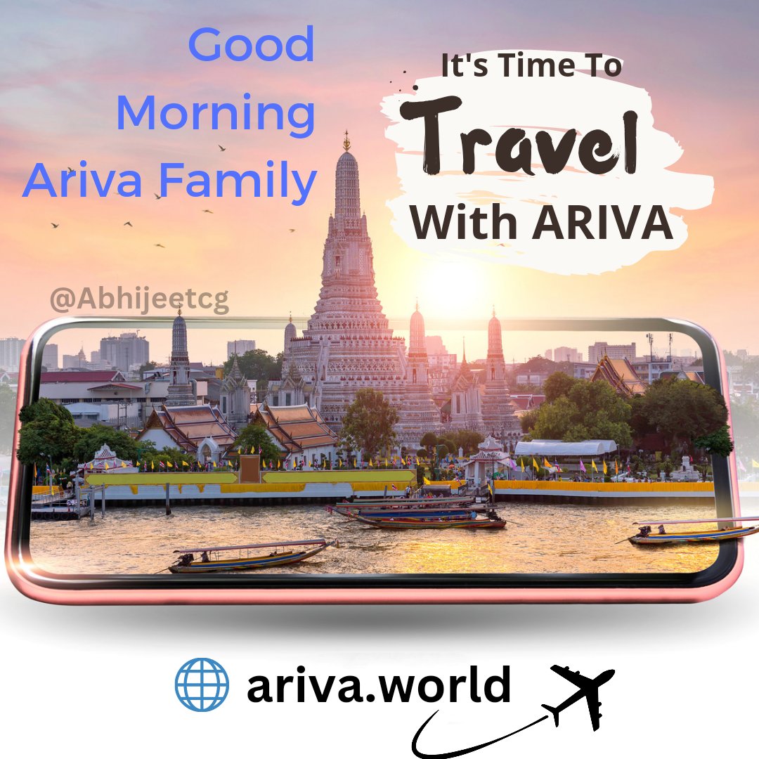 Abhijeetcg's tweet photo. โฃ๏ธ Good Morning #ArivaFamily โฃ๏ธ
๐ Happy & Refreshing Weekend ๐
๐ธ Plan your dream holiday with #Ariva โ๏ธ
๐น Book your flight and hotel with #ARV at https://t.co/sqYoogSti2 ๐ securely with the power of #Crypto โจ
#travel #Web3 #Metaverse #NFTs #BNB #altcoin https://t.co/SKWmB6udaL