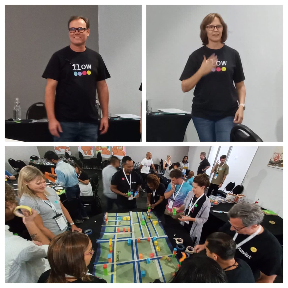 Andrea_Roux's tweet photo. Explaining Team Topologies and Valus Streams by playing Sim City in real life @SUGSA #sgza with @AndreDeschodt https://t.co/oCQFEECCWx