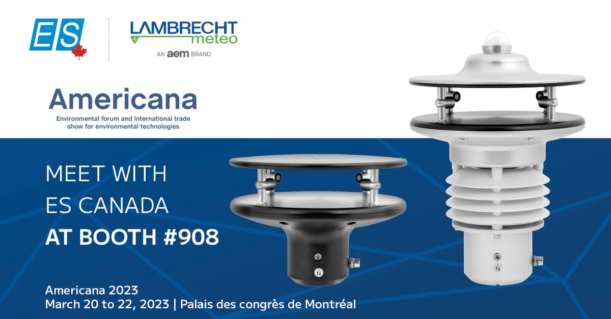 We’re excited to announce that our partner ES Canada will be attending the Americana – one of the largest environmental events in North America – next week in Montréal! ES Canada would love to see you, discuss potential collaborations, and showcase LAMBRECHT meteo products.