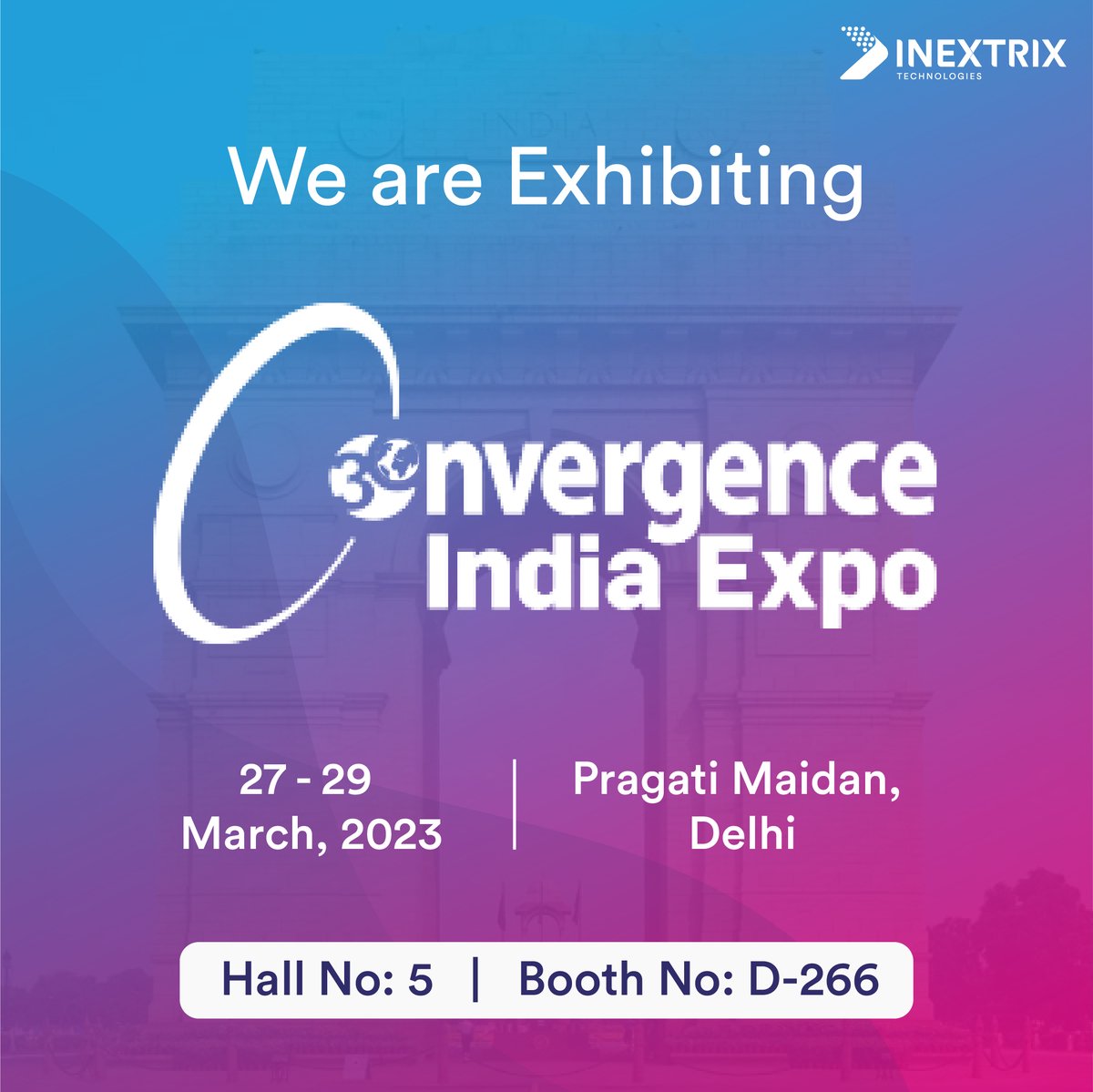 Inextrix's tweet photo. We're exhibiting at @Convergenc - one of the largest #technology events in the region. Unlock the future with us!
#UnlockTheFuture #ConvergenceIndia #CI2023 #Telecom #Telcos #IoT #Tech #Digital #Innovation #ASTPP #iCallify #VoIP #VoIPDevelopment #VoIPDevelopmentServices https://t.co/pdzaf552Gt